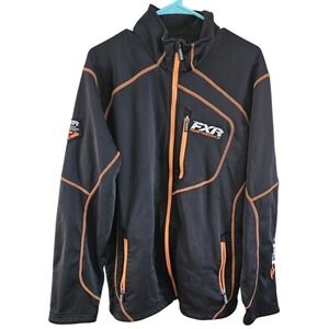FXR Racing Performance Jacket Mens XL Black Orange Full Zip Extreme Equipment